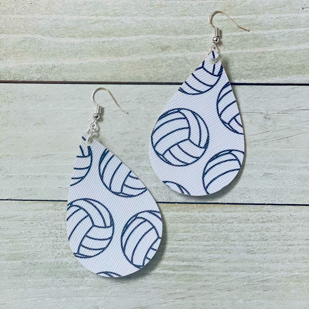 Faux Printed Leather Earrings